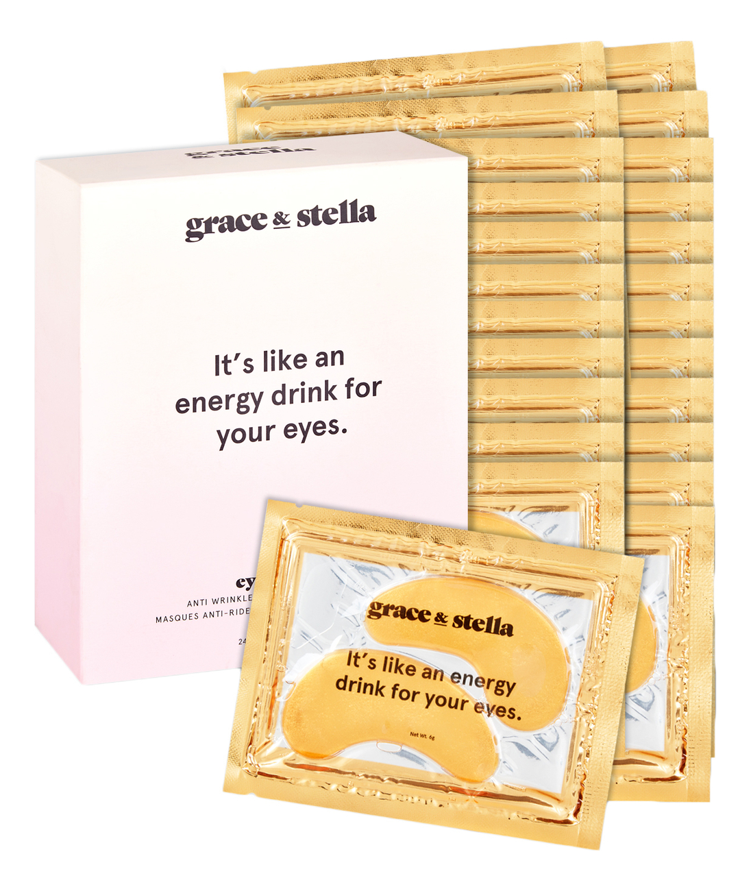 

Патчи для области вокруг глаз с коллагеном и коллоидным золотом Anti Wrinkle + Energizing Eye Masks: Патчи 24 пар, Патчи для области вокруг глаз с коллагеном и коллоидным золотом Anti Wrinkle + Energizing Eye Masks
