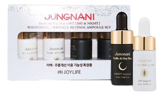 

Набор для лица с ретинолом Jungnani Truffle All-Day Drop Day & Night (сыворотка дневная 2*13мл + сыворотка ночная 2*13мл)