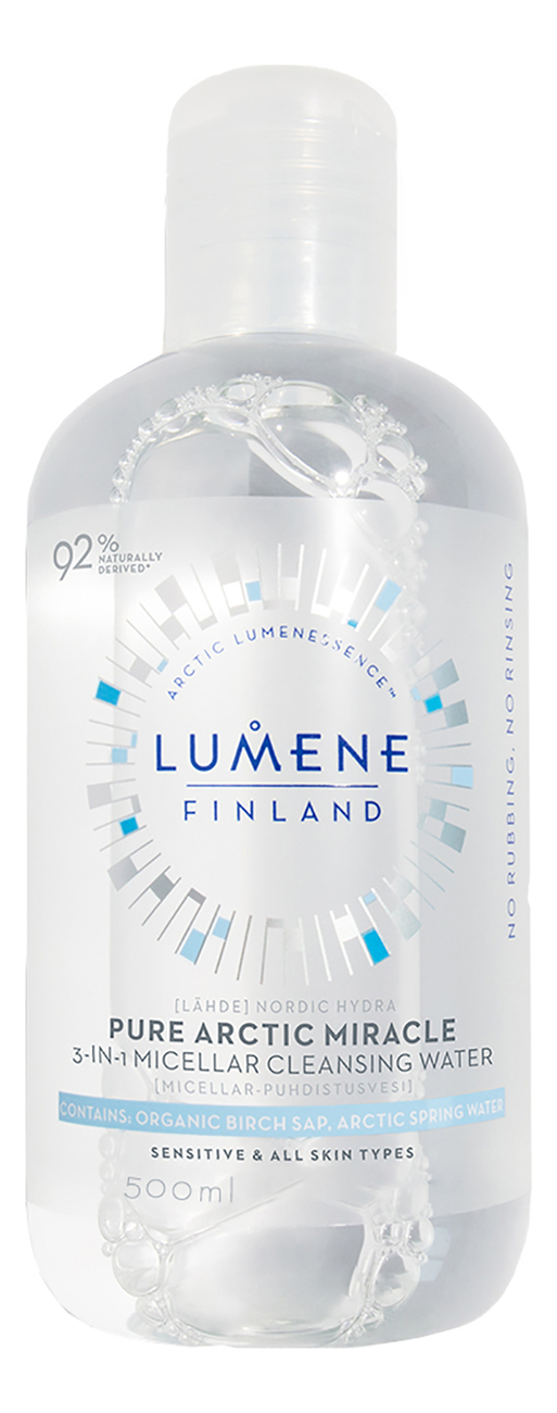 

Мицеллярная вода 3 в 1 Nordic Hydra Pure Arctic Miracle: Мицеллярная вода 500мл, Мицеллярная вода 3 в 1 Nordic Hydra Pure Arctic Miracle