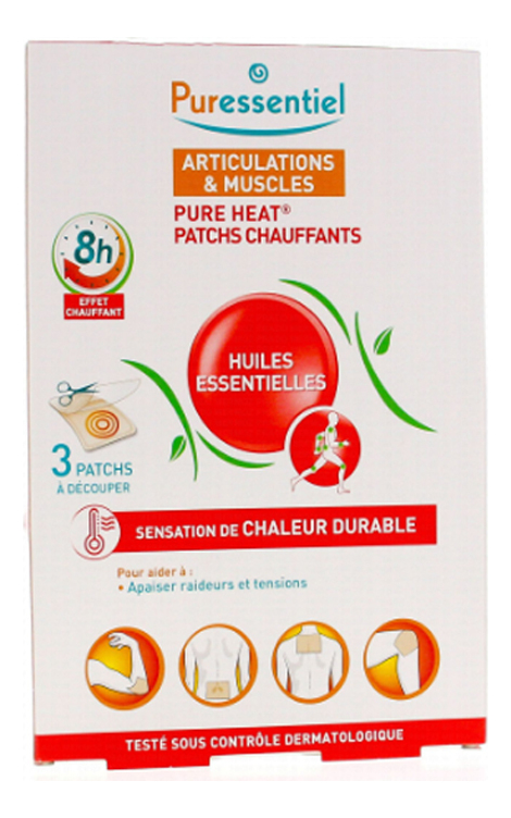

Патчи для тела разогревающие 14 эфирных масел Articulations & Muscles Patchs Chauffants 3шт