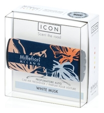 Millefiori Milano Ароматизатор для автомобиля Цветочный текстиль Icon White Musk (белый мускус)