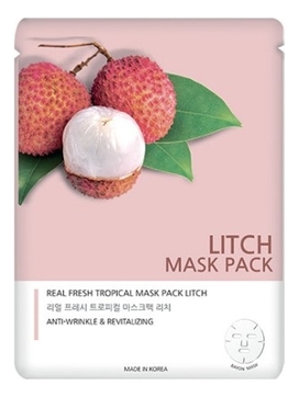 Тканевая маска с экстрактом личи Real Fresh Tropical Mask Pack Litch 25мл
