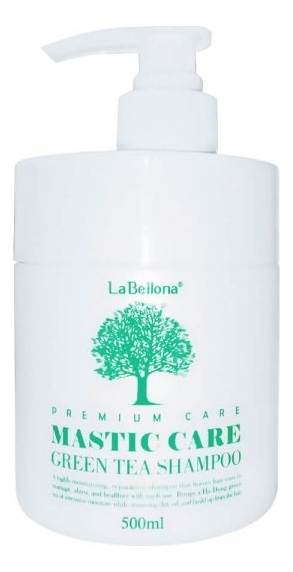 Восстанавливающий шампунь с зеленым чаем Labellona Mastic Care Green Tea Shampoo 500мл