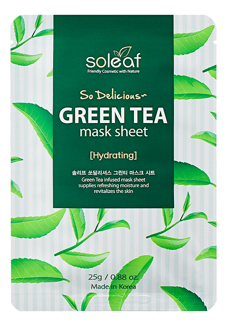 

Тканевая маска для лица с экстрактом зеленого чая So Delicious Green Tea Mask Sheet 25мл