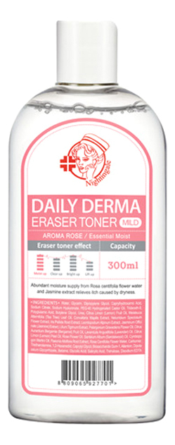 

Мягкий тонер-пилинг для лица с маслом розы Daily Derma Eraser Toner Aroma Rose 300мл