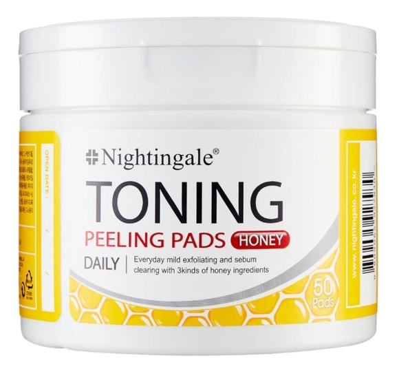 

Диски для мягкого кислотного пилинга с экстрактом меда и прополисом Toning Peeling Pads Honey 50шт