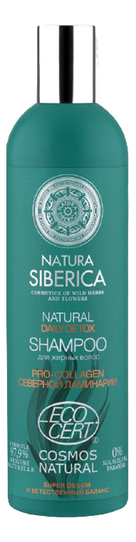 

Шампунь для жирных волос Cosmos Natural Dailydetox Shampoo 400мл