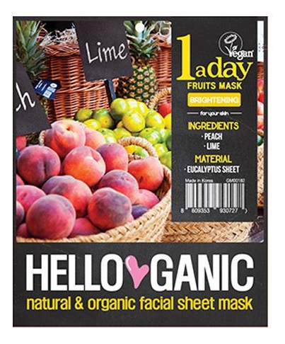 

Маска для сияния лица с экстрактом персика и лайма One A Day Fruit Mask 23мл
