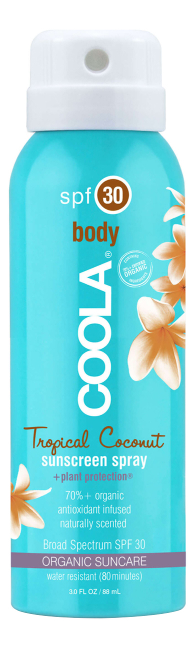 

Солнцезащитный спрей для тела Body Sunscreen Spray Tropical Coconut SPF30: Спрей 88мл, Солнцезащитный спрей для тела Body Sunscreen Spray Tropical Coconut SPF30