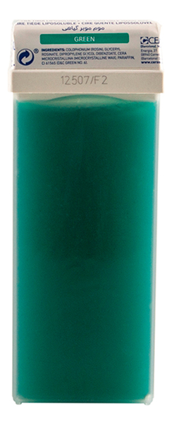 Теплый воск для депиляции в кассете Green Roll-On 110мл (зеленый)
