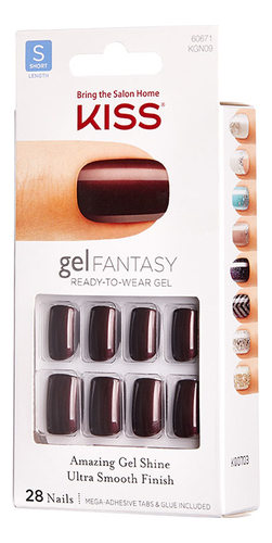 

Накладные ногти Ультра стойкий гелевый маникюр Gel Fantasy Nail KGN09 28шт (с клеем, короткая длина)