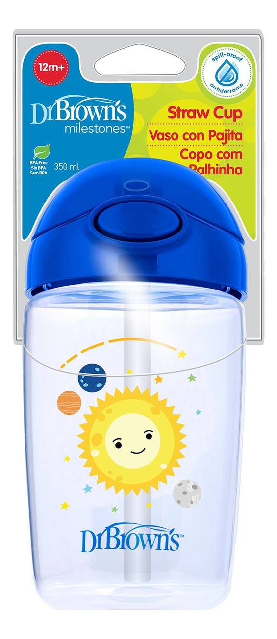 

Чашка-поильник с трубочкой Синяя планета Milestones Straw Cup TC21015 350мл (от 12 мес)