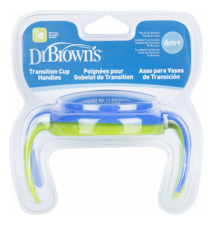 Dr. Brown's Ручки для чашек Transition Cup Handles TC071 (2шт, голубой, зеленый)