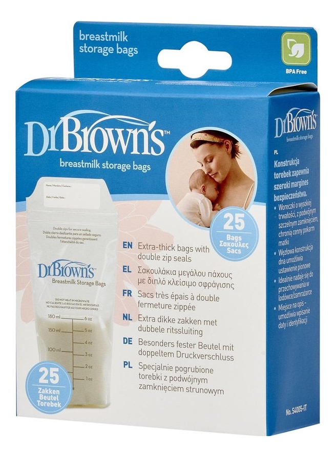 

Пакеты для хранения грудного молока Breastmilk Storage Bags 25шт