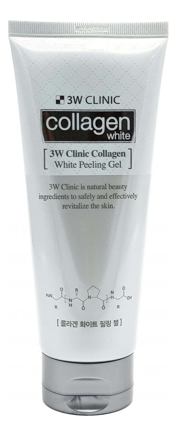 Купить Осветляющий пилинг-гель для лица с коллагеном Collagen White Peeling Gel 180мл, 3W CLINIC