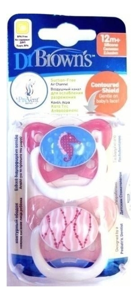 

Пустышка с колпачком PreVent Pacifiers Butterfly PV32302 (от 12 мес, 2шт)