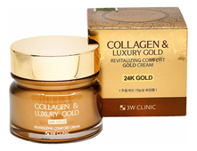3W CLINIC Омолаживающий крем для лица с коллагеном и коллоидным золотом Collagen & Luxury Gold Cream 100г