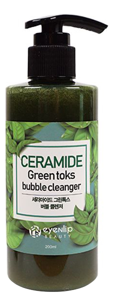 

Кислородная пенка для умывания Ceramide Green Toks Bubble Cleanger 200мл