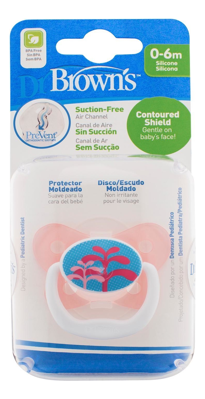 

Пустышка с колпачком PreVent Pacifiers Butterfly PV11304 (0-6 мес, в ассортименте)