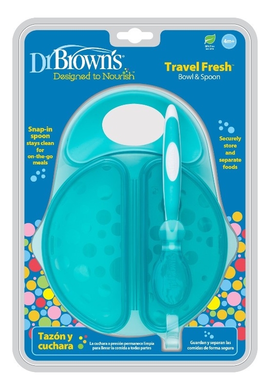 Тарелка глубокая с прикрепляемой ложечкой Designed to Nourish Travel Fresh TF010 от Randewoo