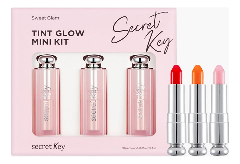 Набор тинтов для губ Sweet Glam Tint Glow Mini 3*1,6г набор тинтов для губ sweet glam tint glow mini 3 1 6г