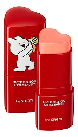 

Румяна-стик Over Action Little Rabbit Love Me Stick Blusher 6г: CR01 Love Delight, Румяна-стик Over Action Little Rabbit Love Me Stick Blusher 6г