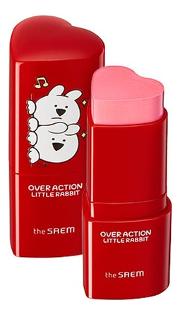 

Румяна-стик Over Action Little Rabbit Love Me Stick Blusher 6г: PK01 Love Inside, Румяна-стик Over Action Little Rabbit Love Me Stick Blusher 6г