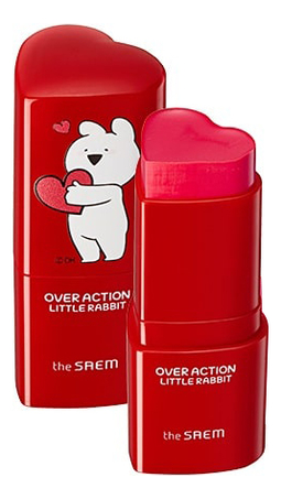 

Румяна-стик Over Action Little Rabbit Love Me Stick Blusher 6г: PK02 Love Holic, Румяна-стик Over Action Little Rabbit Love Me Stick Blusher 6г