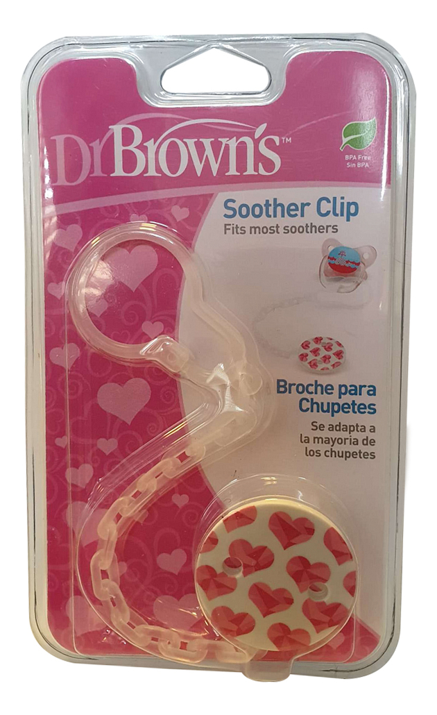 

Клипса для пустышки с цепочкой Advantage Soother Clip (розовая)