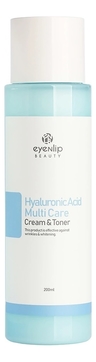 Крем-тонер для лица с гиалуроновой кислотой Hyaluronic Acid Multi Care Cream & Toner 200мл