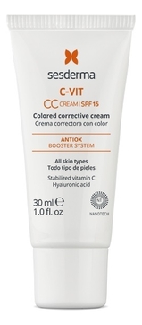 CC крем для лица корректирующий C-VIT Crema Correctora Con Color SPF15 30мл