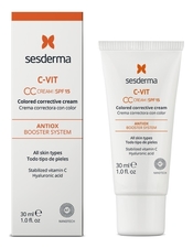 Sesderma CC крем для лица корректирующий C-VIT Crema Correctora Con Color SPF15 30мл