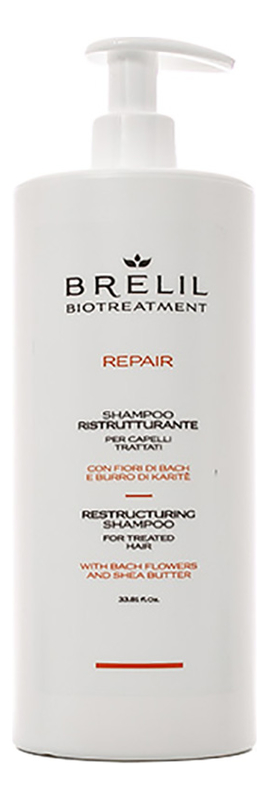 Шампунь для восстановления волос Bio Treatment Repair Shampoo: Шампунь 1000мл шампунь для окрашенных волос bio treatment colour illuminante shampoo шампунь 1000мл