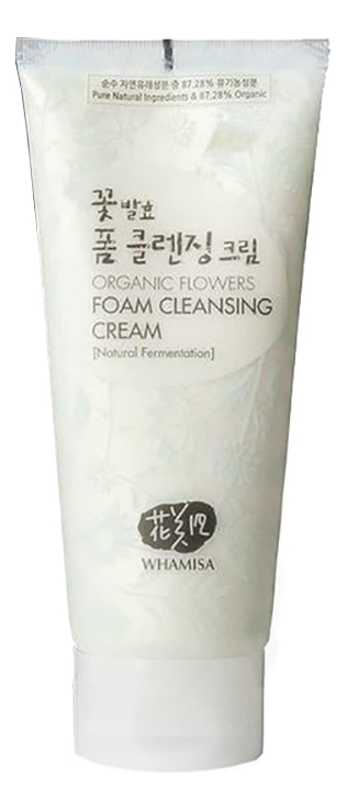 Пенящийся крем для умывания на основе цветочных ферментов Organic Flowers Foam Cleansing Cream 200мл