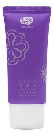 

Солнцезащитный крем на основе цветочных ферментов Organic Flowers Sun Cream SPF50+ PA++++ 60г