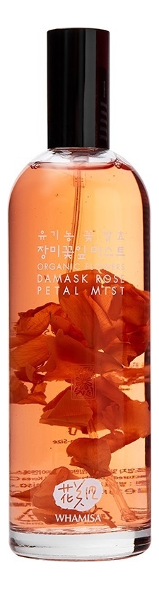 Купить Спрей для лица на основе цветочных ферментов с экстрактом лепестков розы Organic Flowers Damask Rose Petal Mist 80мл, Whamisa