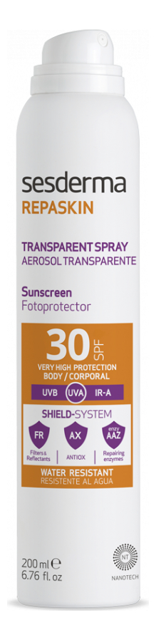 Купить Солнцезащитный спрей для тела Repaskin Transparent Spray 200мл: Спрей SPF30, Sesderma