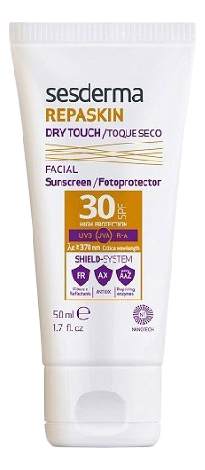 

Липосомированный солнцезащитный крем-гель с матовым эффектом Repaskin Toque Seco Fotoprotector SPF30 50мл