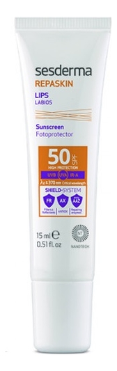 Солнцезащитное средство для губ Repaskin Labios Fotoprotector SPF50 15мл (аромат лесных ягод)