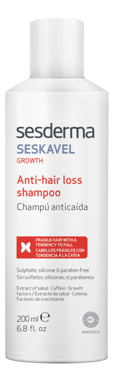 Купить Шампунь для волос против выпадения волос Seskavel Champu Anticaida 200мл, Sesderma