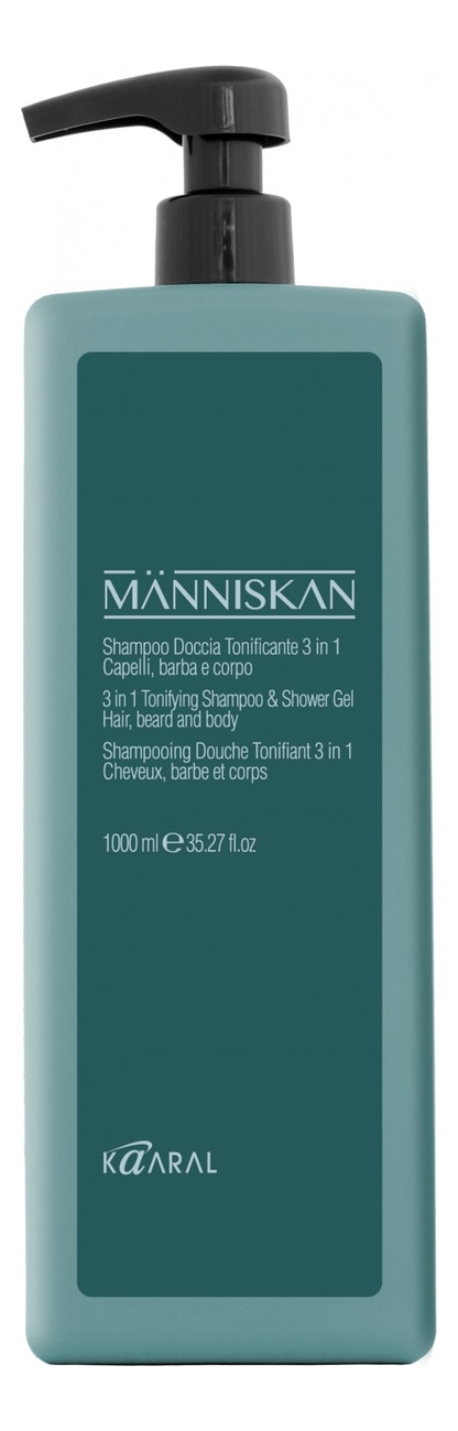 Купить Тонизирующий шампунь-гель для душа 3 в 1 Manniskan Tonifying Shampoo & Shower Gel: Шампунь-гель 1000мл, Тонизирующий шампунь-гель для душа 3 в 1 Manniskan Tonifying Shampoo & Shower Gel, KAARAL