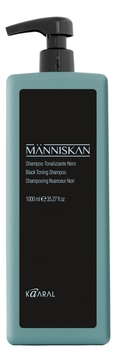 Черный тонирующий шампунь для волос Manniskan Black Toning Shampoo