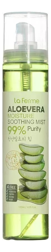 мист для лица увлажняющий с экстрактом алоэ вера jeju fresh aloe 93% mist 120мл Мист для лица с экстрактом алоэ вера La Ferme Aloe Vera Moisture Soothing Mist 120мл