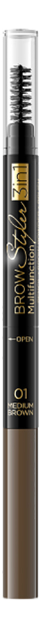 

Карандаш для бровей Brow Styler Multifunction 3in1: 01 коричневый, Карандаш для бровей Brow Styler Multifunction 3in1