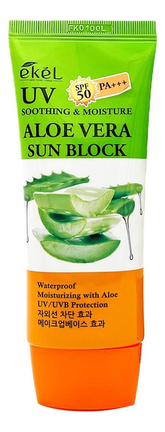 Солнцезащитный крем для лица и тела с экстрактом алоэ UV Aloe Vera Sun Block SPF50+ PA+++ 70мл