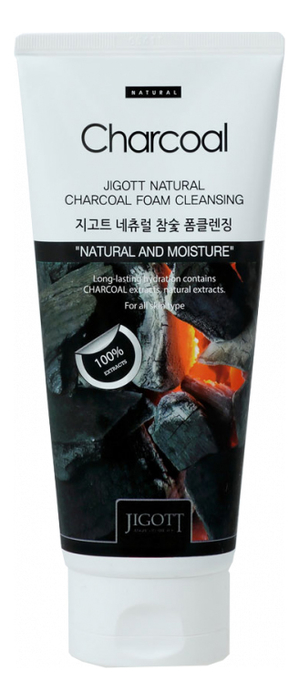 Пенка для умывания с древесным углем Natural Charcoal Foam Cleansing 180мл