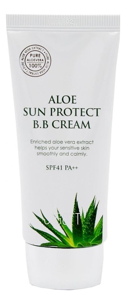 Купить BB крем для лица с экстрактом алоэ Aloe Sun Protect Cream SPF41 Pa++ 50мл, Jigott