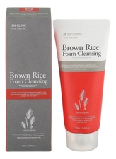 3W CLINIC Пенка для умывания с коричневым рисом Pure Natural Anti Sebum Brown Rice Foam Cleansing 100мл