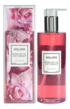 VOLUSPA Жидкое мыло для рук и тела Rose Petal Ice Cream 300г (мороженное с лепестками роз)