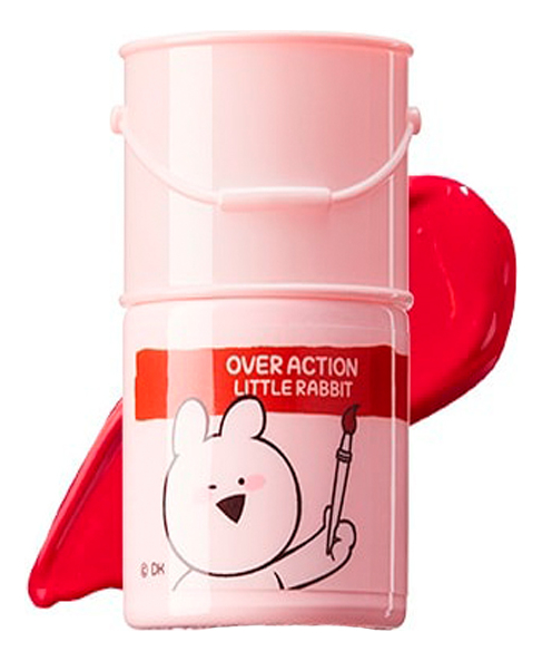 

Тинт-помада для губ Over Action Rabbit Lip Paint 5г: 02 Fiery Red, Тинт-помада для губ Over Action Rabbit Lip Paint 5г